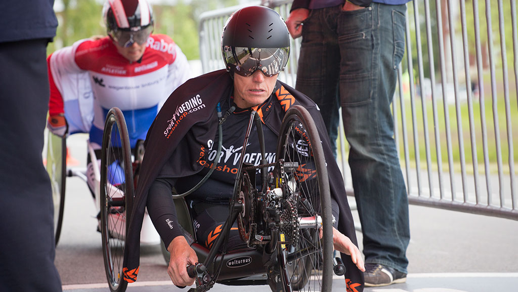 Tijdritprestatie van handbikers in verschillende klasses