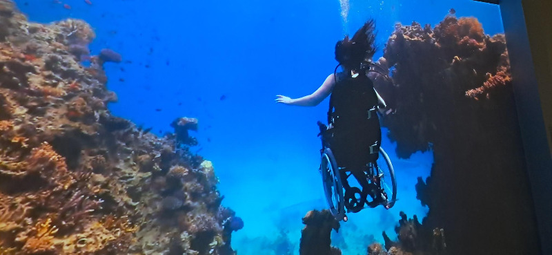 Onder water dansen in je rolstoel